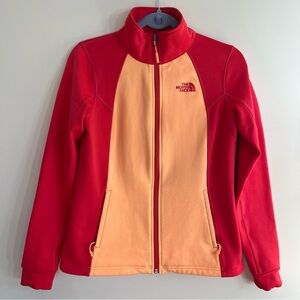 The North Face Momentum Full Zip Red and Orange Fleece Jacket